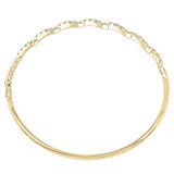 18KT Yellow Gold 1.50ctw Diamond Ribbon Bangle