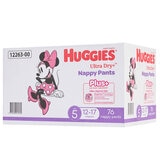 Huggies Girls' Ultra Dry Nappy Pants Plus Size 5 76 Nappies