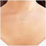 18KT Yellow Gold 0.50ctw Round Diamond Cross Pendant