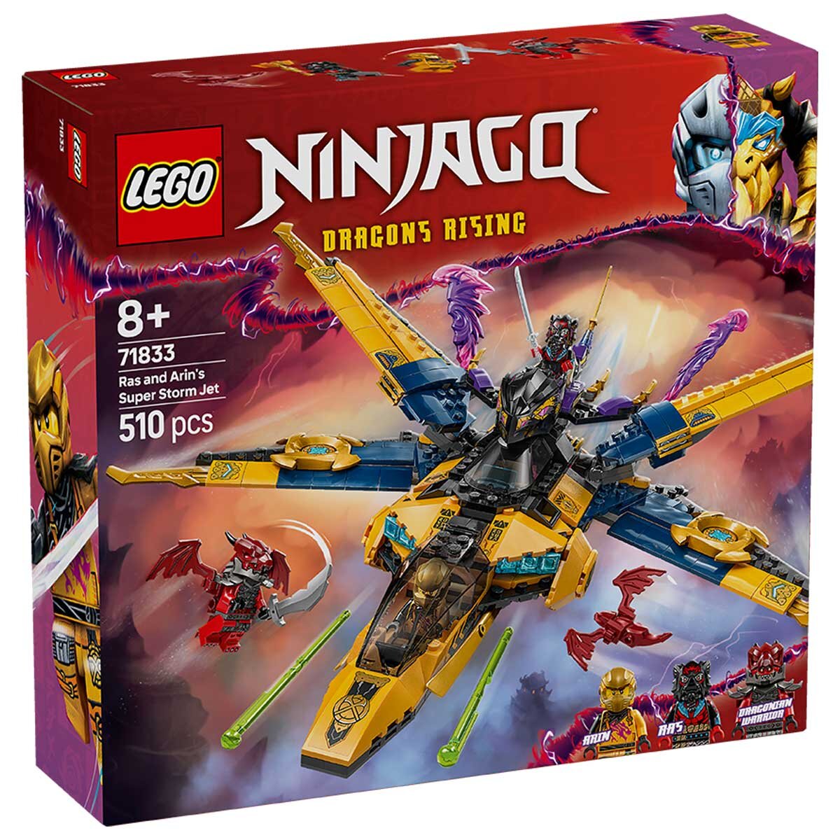 LEGO NINJAGO Ras and Arin’s Super Storm Jet Toy 71833