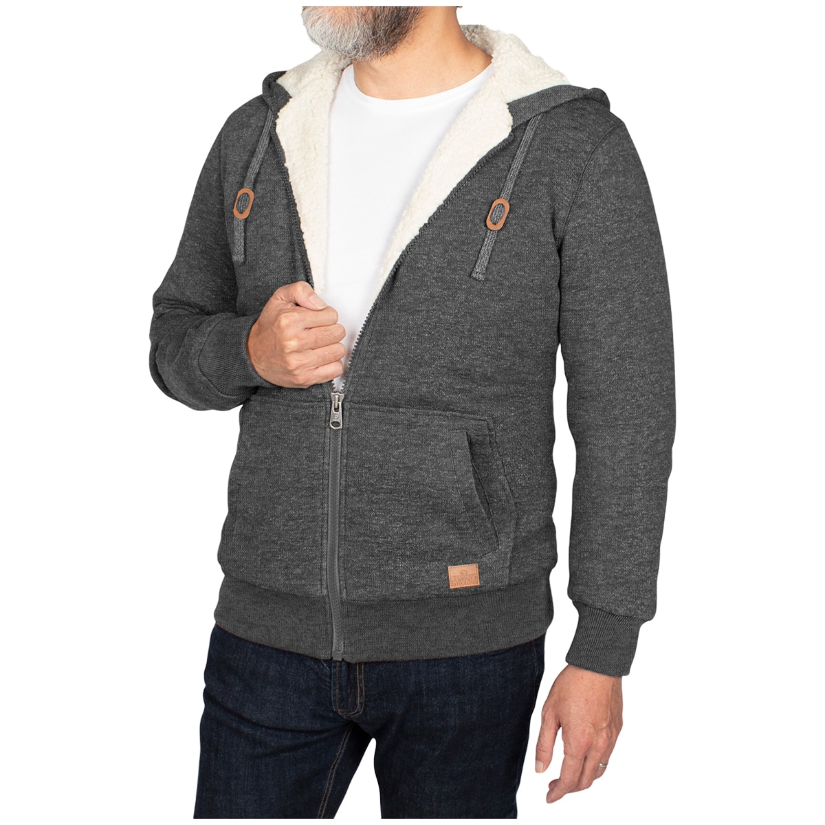 Buffalo Men s Sherpa Lined Hoodie Charcoal Costco Austr