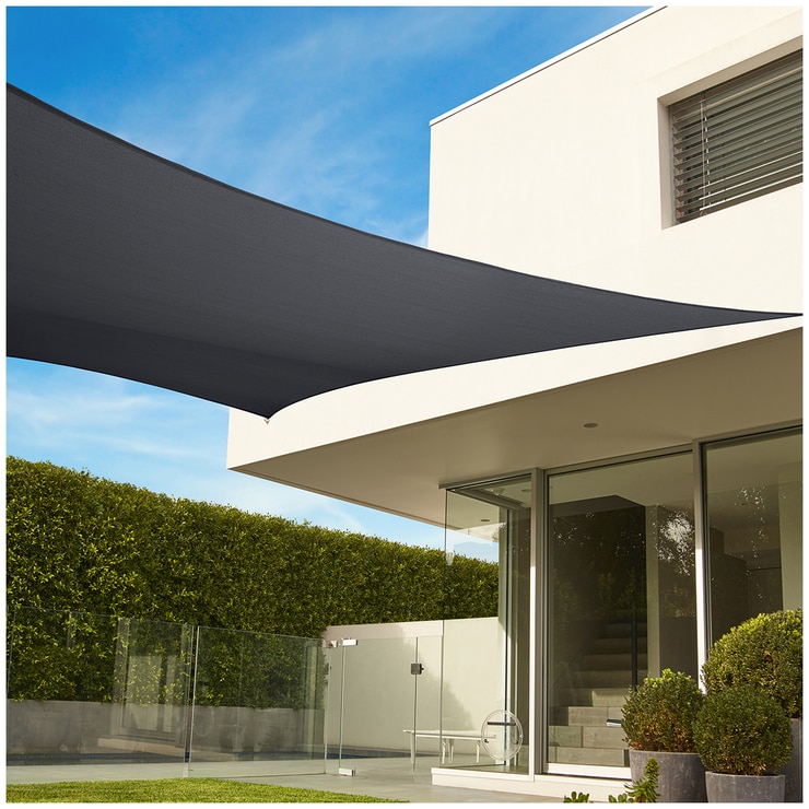 Coolaroo Rectangle Shade Sail Kit Graphite | Costco Australia