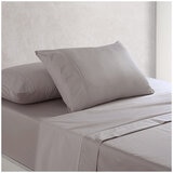 Onkaparinga Cotton Rich 1500TC Sheet Set 4 Piece King Grey