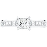 Platinum 2.05CTW Princess Cut Diamond Bridal Set