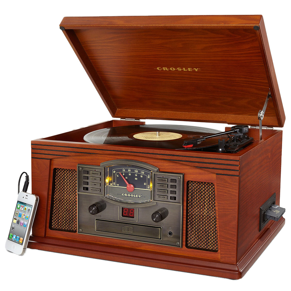 Crosley Lancaster Turntable With Bluetooth Paprika