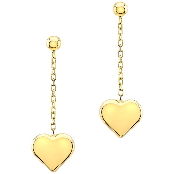 14KT Yellow Gold Heart Drop Earrings | Costco Australia