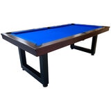 Odyssey 7ft Pool Table Walnut Wood Royal Blue Felt