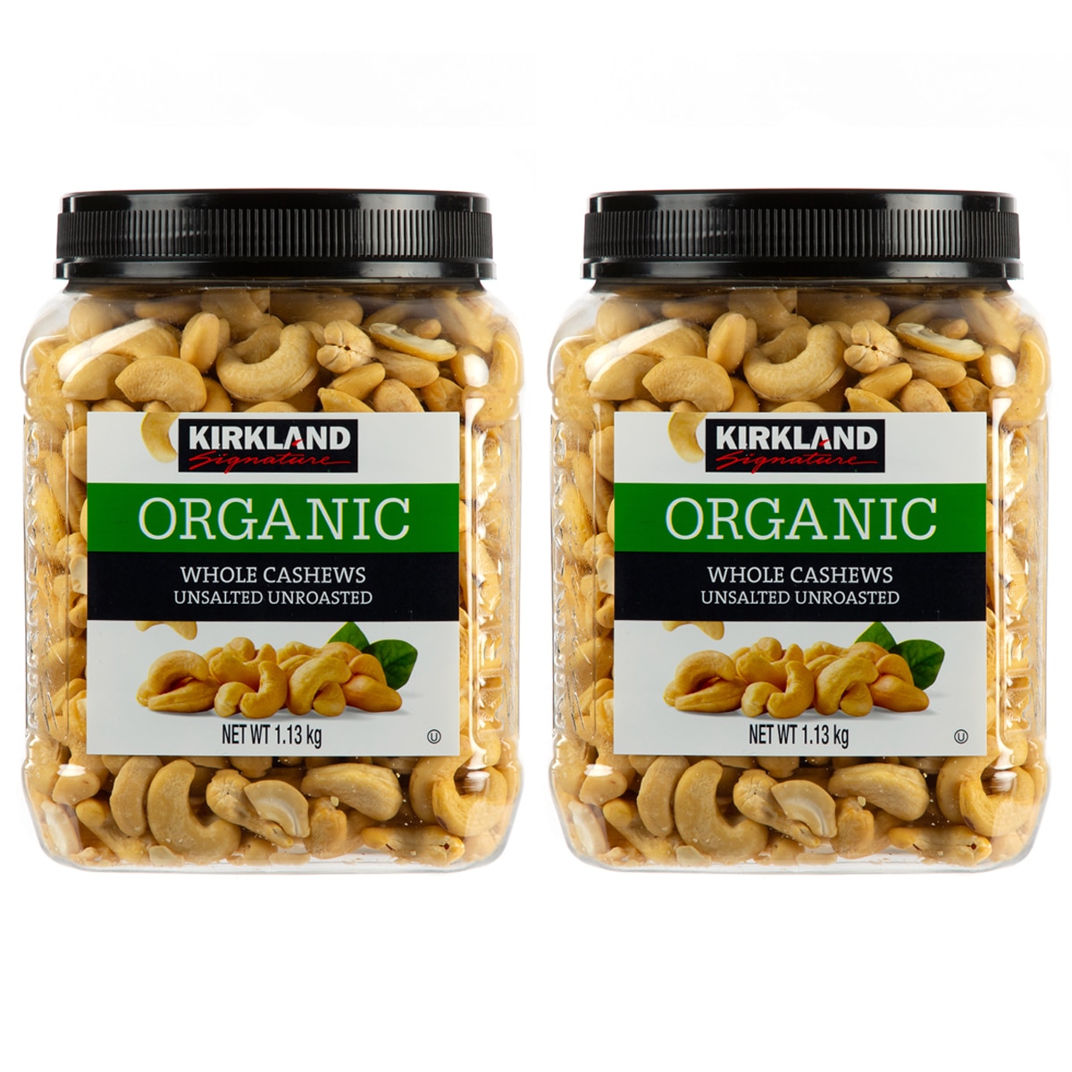 Kirkland Signature Organic Cashews 2 x 1.13kg