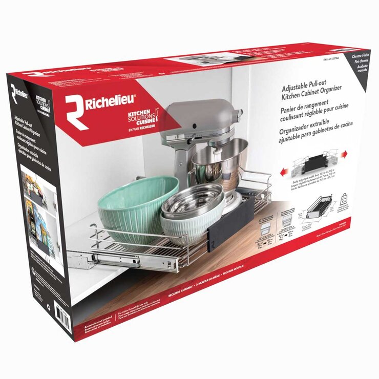 Richelieu Adjustable Pull Out Kitchen Cabinet Organiser Richelieu Adjustable Pull Out Kitchen Cabinet Organiser