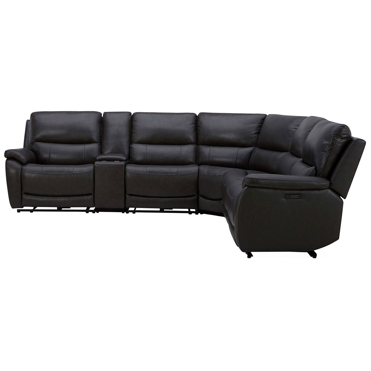 Gilman Creek Leather Power Reclining Sectional With Power Headrests