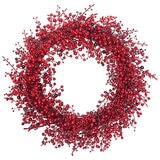 Decorated Christmas Wreath Berry 2.54 cm