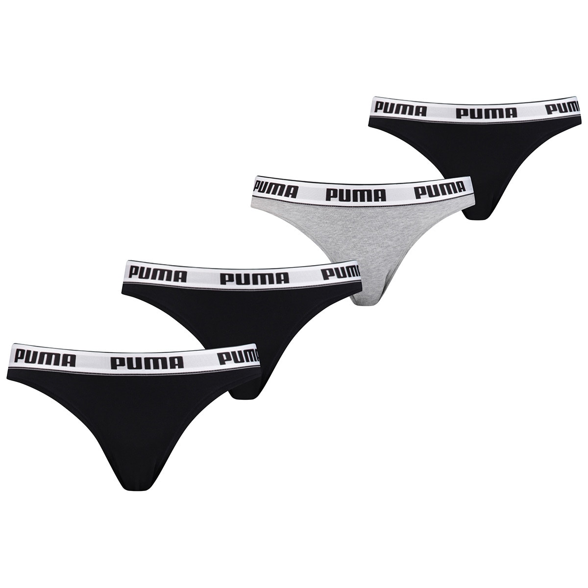 2 Pack* Puma Women Brazilian Brief Mid Rise 603043001 Cotton Knickers  Underwear