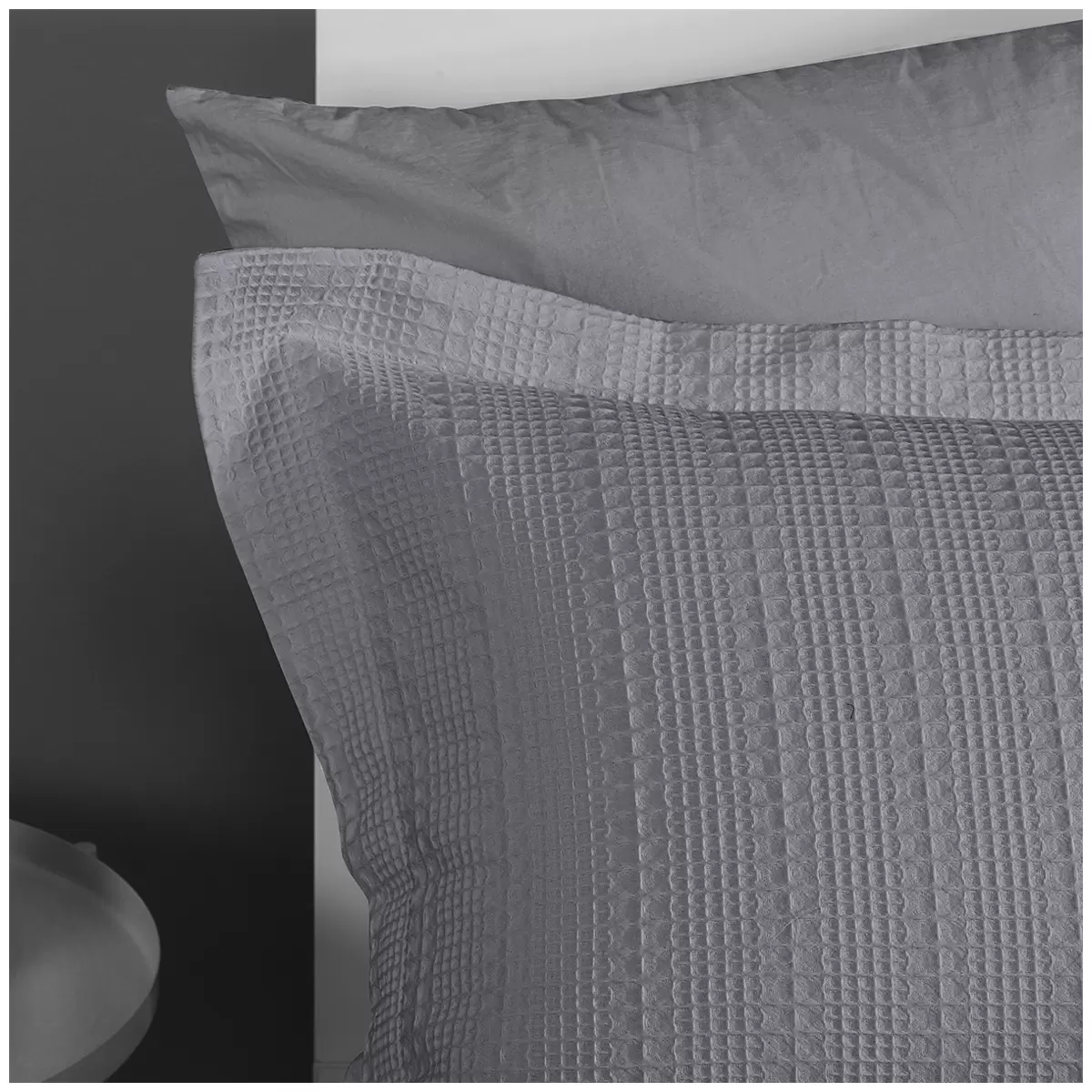 Onkaparinga Yarra Waffle King Bed Quilt Cover Set Grey