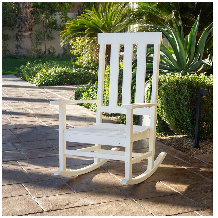 Polywood Prescott White Porch Rocking Chair | Costco Australia