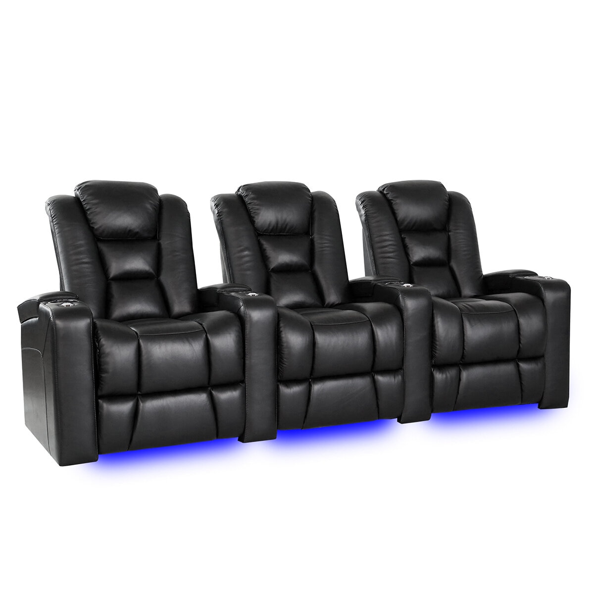 Valencia Theater Seating Venice 3 Seater Recliner, Black ...