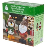 Standing Figurine 2 Piece Santa And Penguin