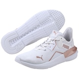 Puma Womens Flyer Runner Shoe - White Rose Gold