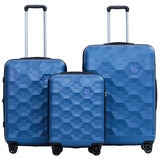 Tosca Bahamas Luggage 3 Piece Set Blue