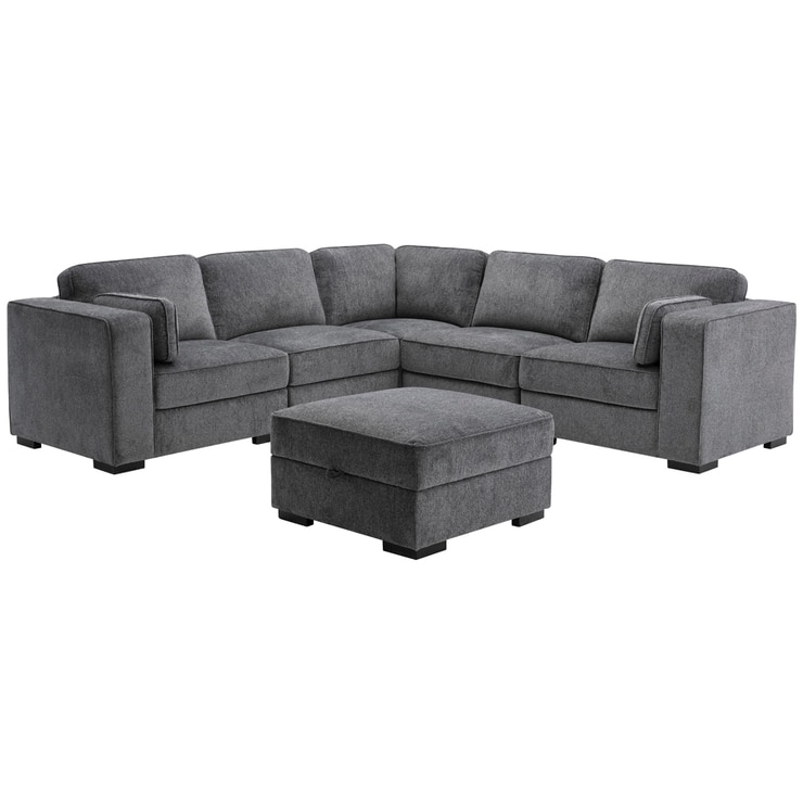 Brookhaven Modular Fabric Sectional with Ottoman | Costco Australia