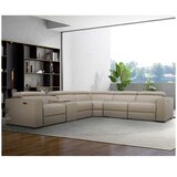 Gilman Creek Leather Power Reclining Sectional With Power Headrests