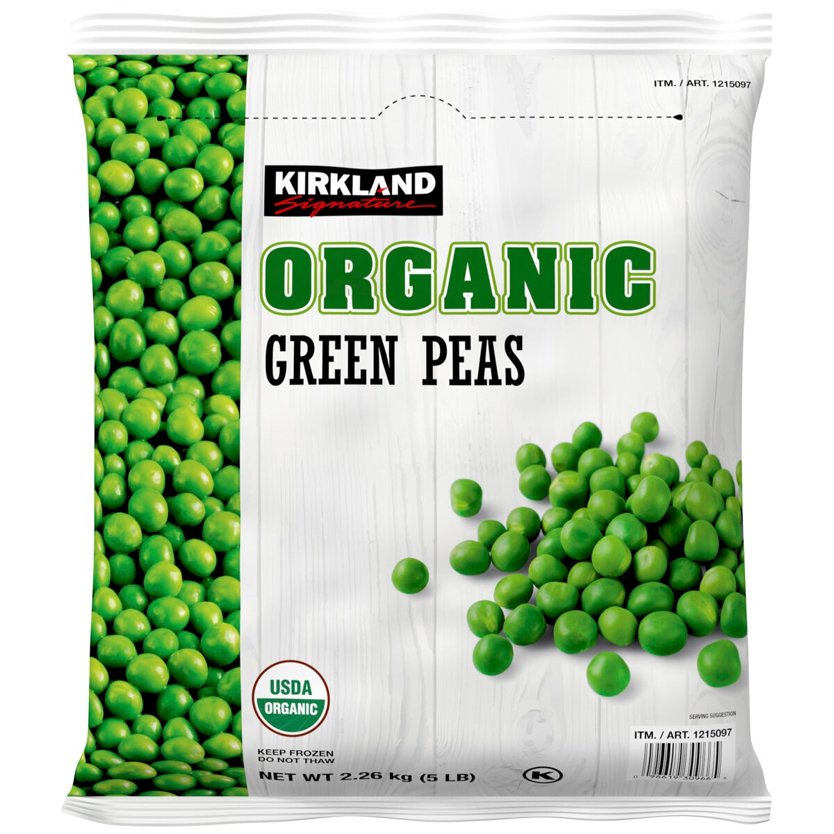 Kirkland Signature Organic Green Peas 2.26kg