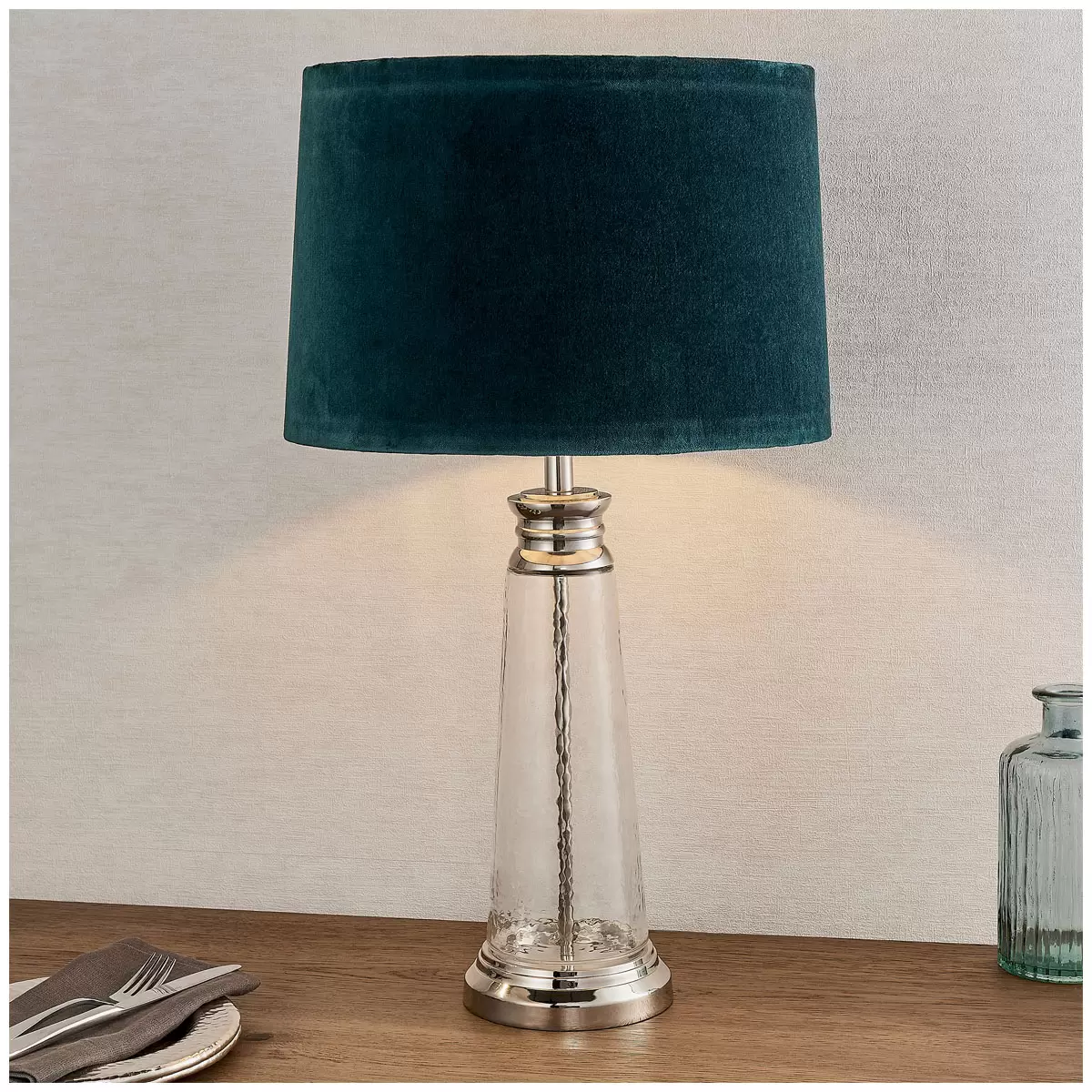 Hudson Living Winslet Table Lamp Teal 