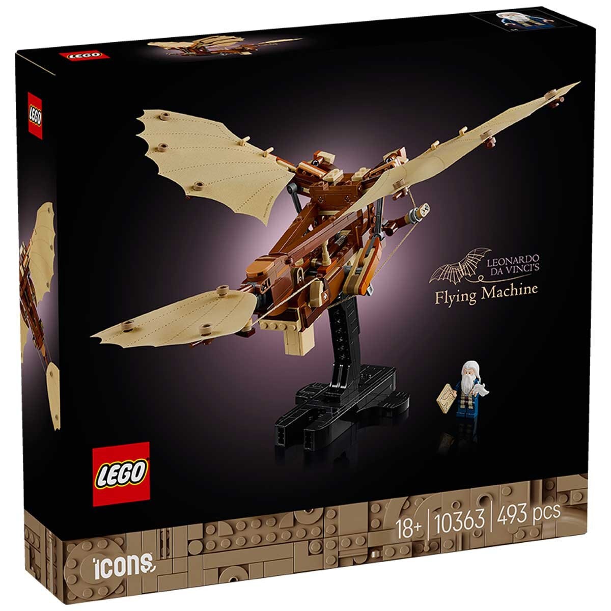 LEGO Icons Leonardo da Vinci’s Flying Machine Desk Decor Set for Adults 10363