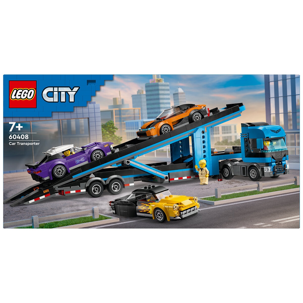 LEGO CIty Car Transporter Truck With Sports Cars 60408