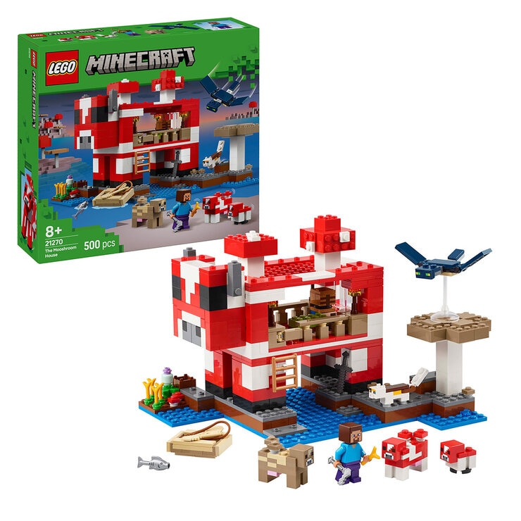 LEGO Minecraft The Mooshroom House Island Gamer Kit Toy for Kids 21270