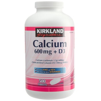 Kirkland Signature Calcium 600mg + D3 500 Tablets