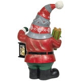 Holiday Gnome Greeter with LED lit Lantern