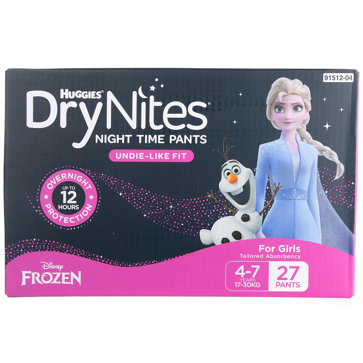 Huggies DryNites Night Time Pants 4-7 Years Girls 2 Pack