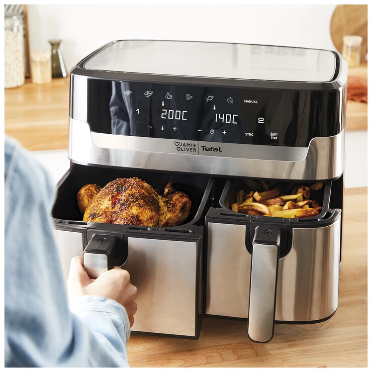 Jamie Oliver By Tefal Dual Drawer Air Fryer EY905J Jamie Oliver By Tefal Dual Drawer Air Fryer EY905J