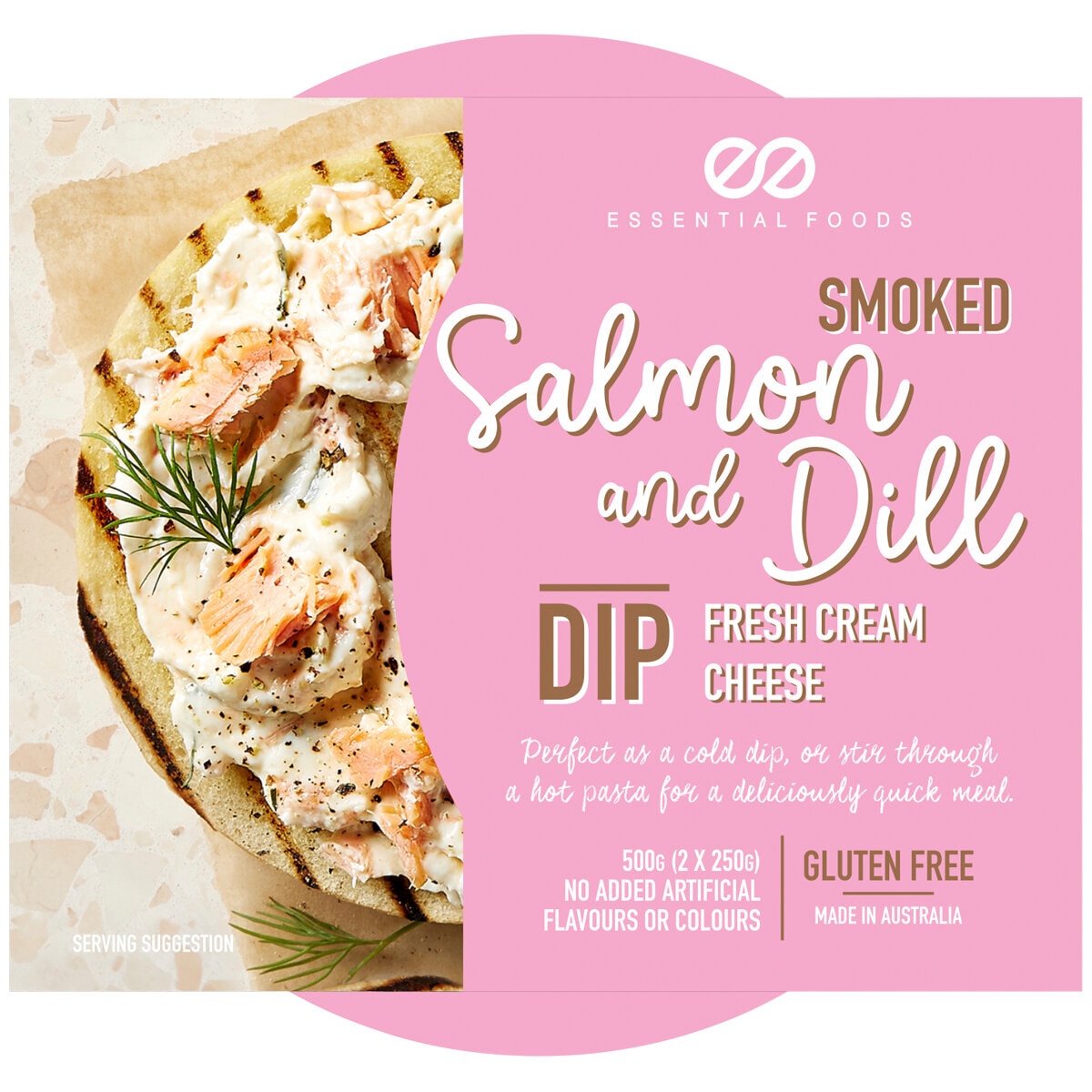 Essential Foods Smoked Salmon & Dill Dip 2 x 250g