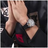 Guess Dynasty Silver and Black Men's Watch GW0498G1