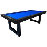 All Table SportsOdyssey 8ft Pool Table Black Wood Royal Blue Felt