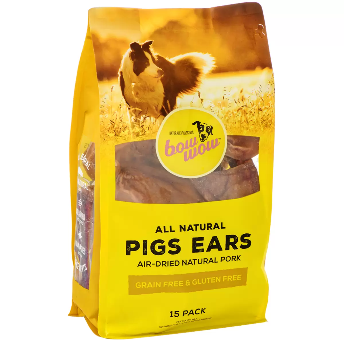 Bow Wow Dried Pig Ears 2 x 15 Pieces