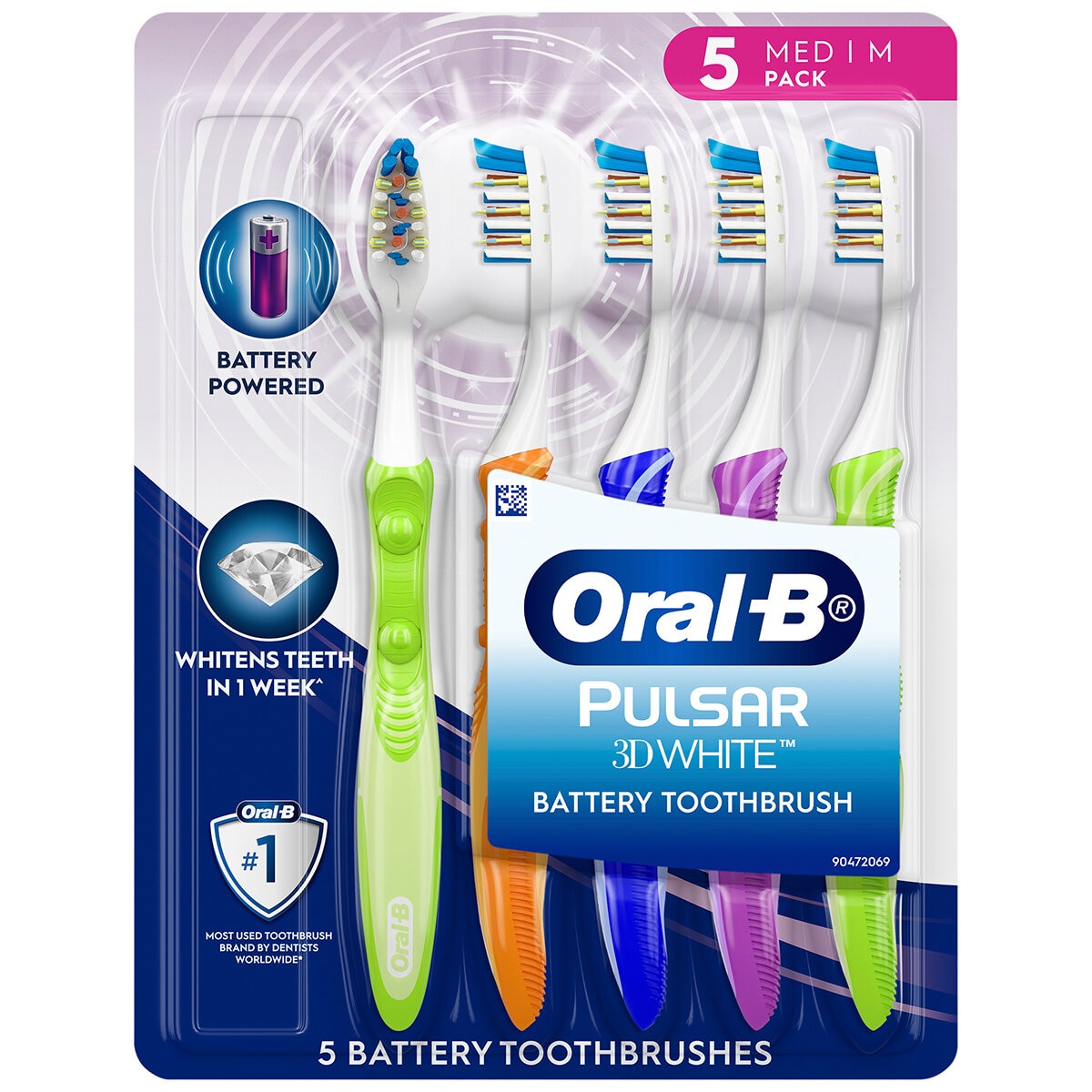 Oral-B Pulsar Battery Powered Toothbrush 5 Pack