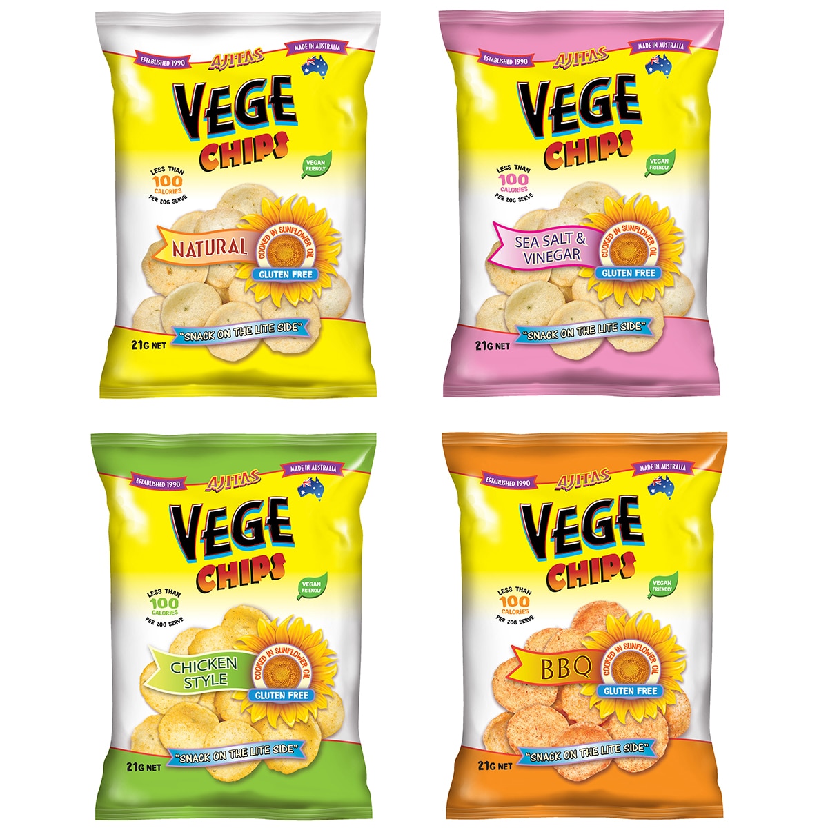 Ajitas Vege Chips Variety Box 36 x 21g | Costco Australia