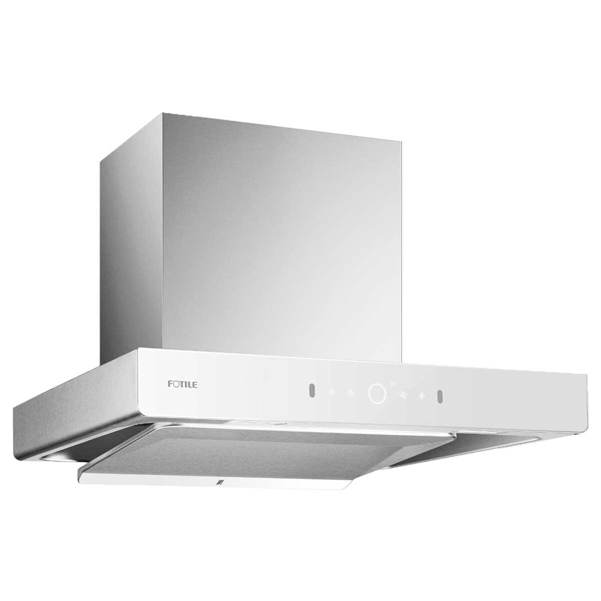 Fotile 60cm White Schott Glass Canopy Rangehood Without Decoration Cover EMG6018-W