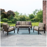 Agio Harper 4 Piece Woven Deep Seating Set