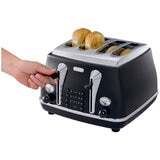 Delonghi Icona Classic 4 Slice Toaster Black