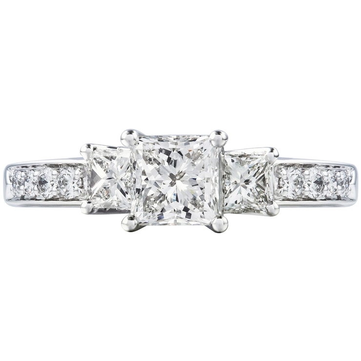Platinum Princess Cut 1.70ctw Diamond Ring | Costco Australia