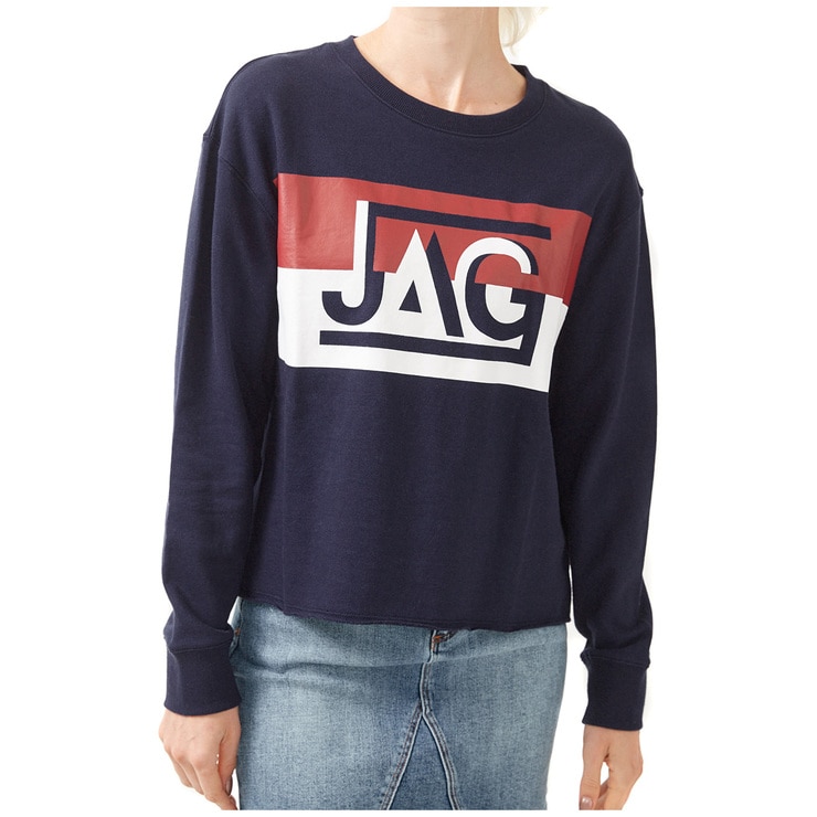 JAG Women's Logo Crew Sweater Navy | Costco Australia