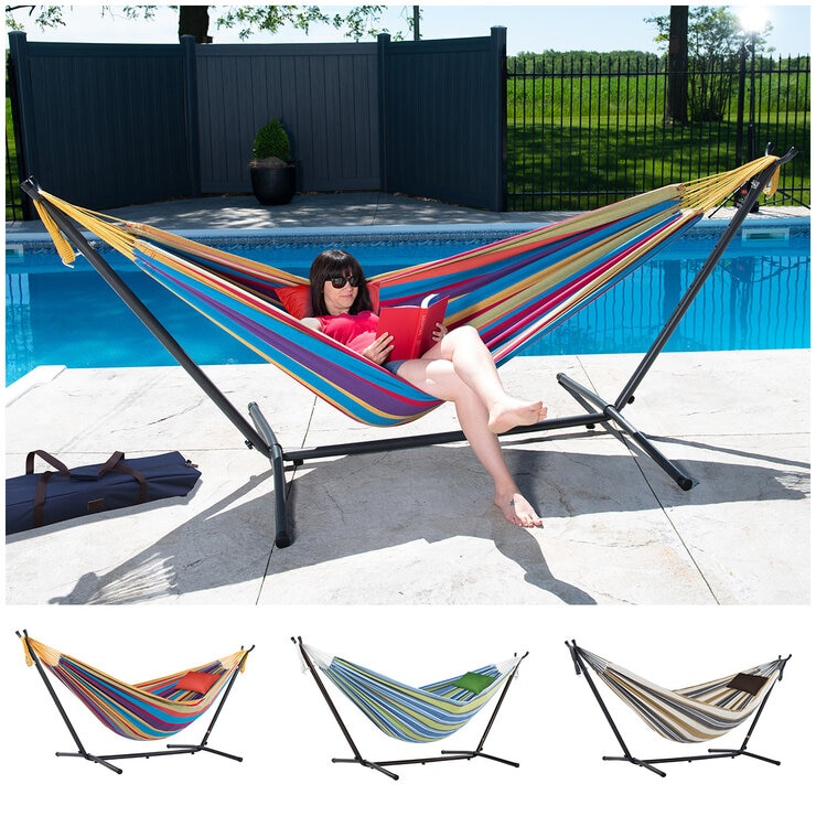 Vivere 2.7M Cotton Hammock Bundle Tropic Vivere 2.7M Cotton Hammock Bundle Tropic