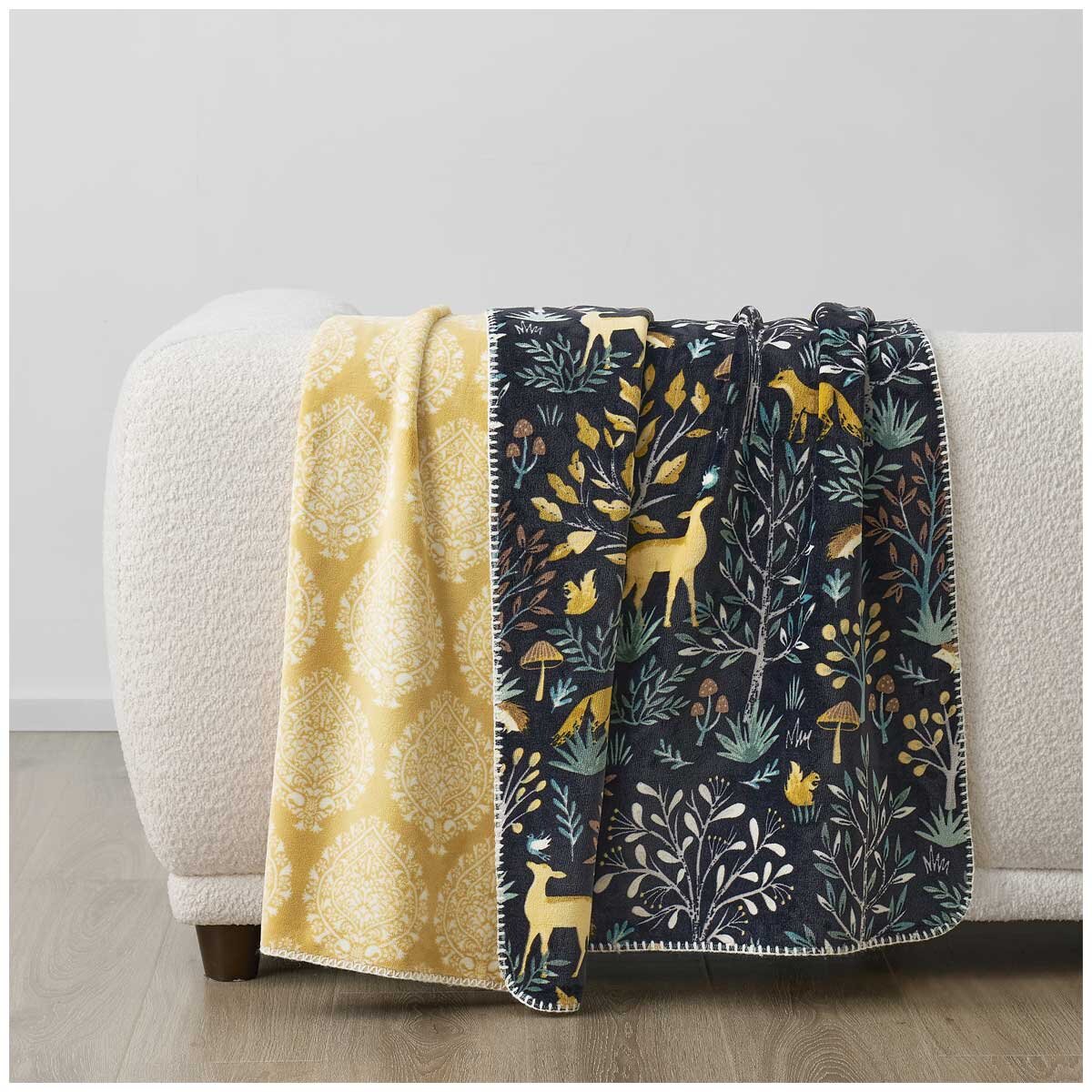 Casual Living Reversible Plush Throw 127 x 177cm Woodland