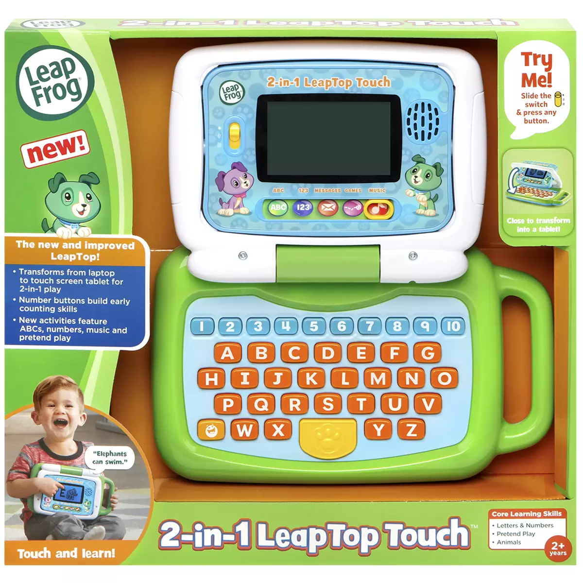 Leapfrog 2-in-1 My LeapTop Touch Laptop Green