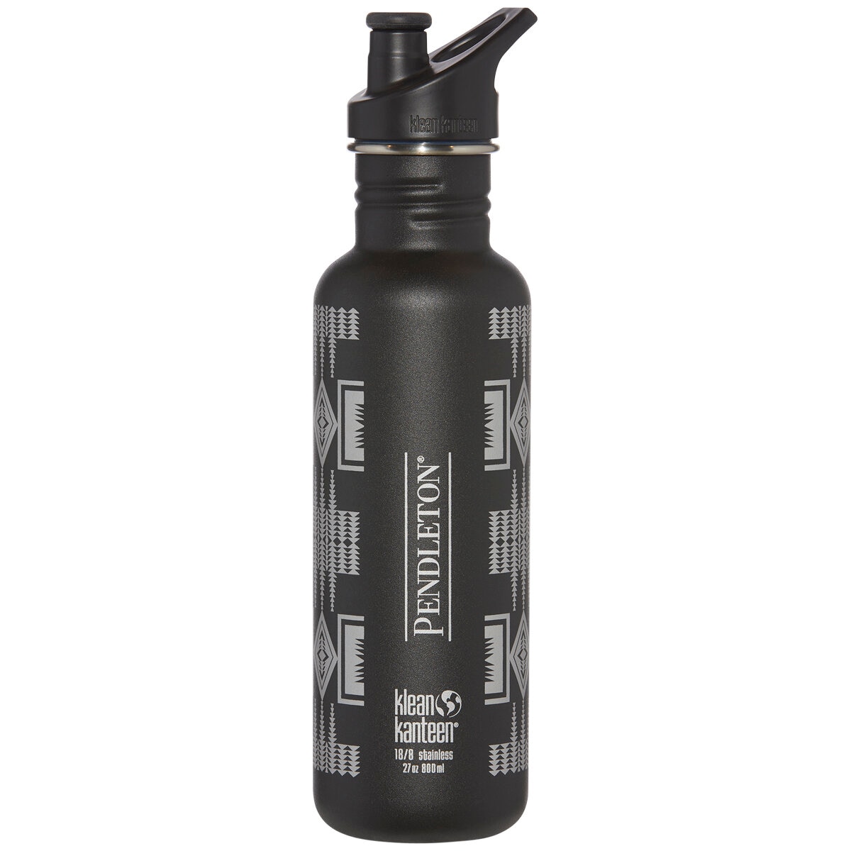 Pendleton x Klean Kanteen Water Bottle Black Silver