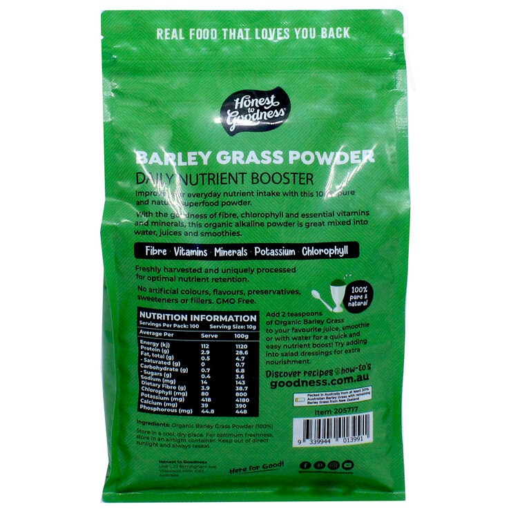 Honest To Goodness Organic Blended Barley Grass 1kg Honest To Goodness Organic Blended Barley Grass 1kg