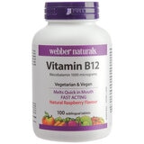 Webber Naturals Vitamin B12 1000MCG Raspberry 100 Sublingual Tablets